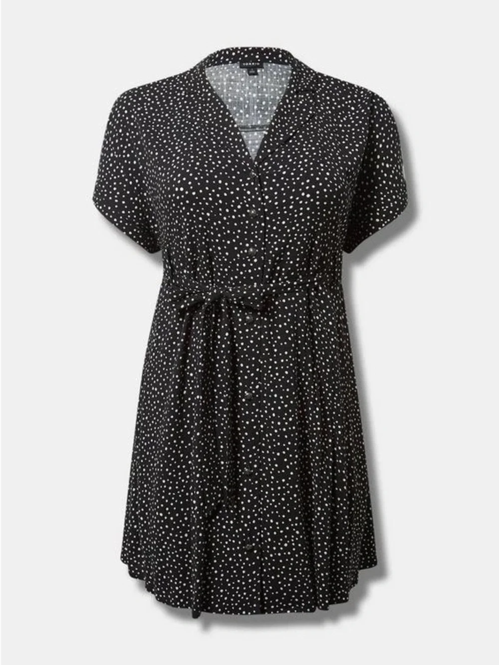 Torrid Rayon Slub Button-Front Collared Dress | 00X